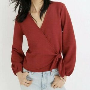 🏷NWT Madewell Wrap Tie Blouse